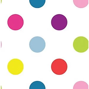 Superfresco Easy Bright Multicolour Dotty Wallpaper - 10m