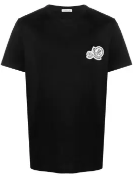 MONCLER Double Logo T-Shirt Black