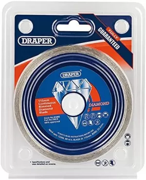 Draper 115 x 22.2mm Continuous Rim Diamond Blade