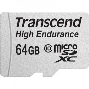 Transcend High Endurance microSDXC card 64GB Class 10 incl. SD adapter