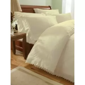 Portfolio Home - Balmoral Cream Single Duvet Cover Set Bedding Quilt Bed Set - Cream