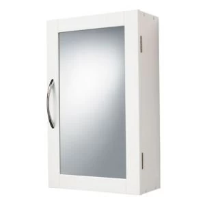 BQ Lenna Single Door White Mirror Cabinet