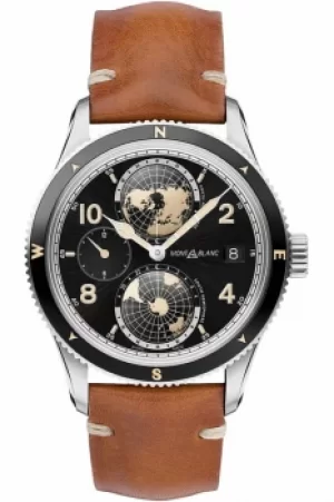 Mens Mont Blanc 1858 Geosphere World Timer Automatic Watch 119286