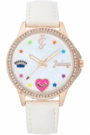 Ladies Juicy Couture Leather Strap Watch JC/1106RGWT
