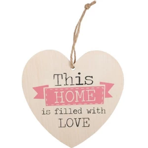 This Home Is Filled with Love Hanging Heart Sign