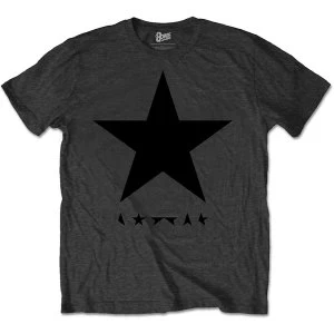 David Bowie - Blackstar (on Grey) Unisex Small T-Shirt - Grey
