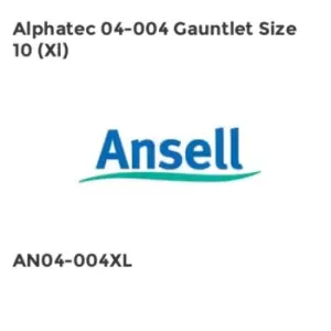 ANSELL ALPHATEC 04-004 GAUNTLET SIZE 10