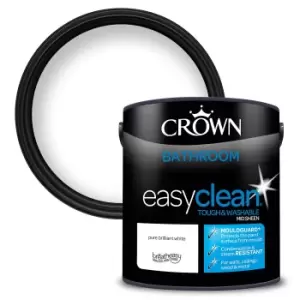 Crown Easyclean Bathroom Paint Brilliant White - 2.5L
