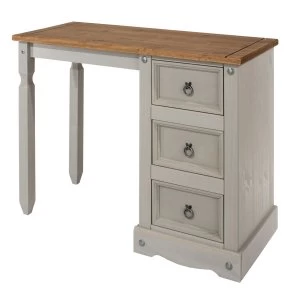 Halea 3-Drawer Pine Dressing Table - Grey