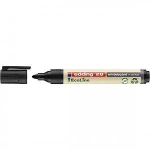 edding 28 EcoLine Whiteboard Bullet Tip Marker Black Pack 10 75412ED