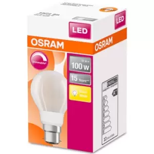 Osram Classic A 100W Frosted Filament Dimmable BC Bulb - Warm White