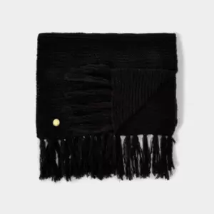 Black Chunky Knitted Scarf KLS445