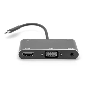 Dynamode - USB-C Type-C to HDMI 4K/VGA/Audio/USB3 Adapter (Black)