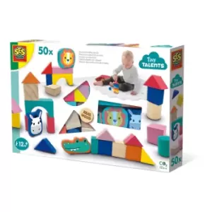 SES Creative Tiny Talents Wooden Building Blocks, 12 Months and...