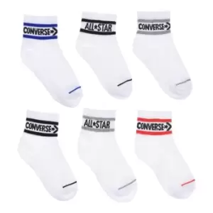 Converse 6 Pack Ankle Socks - White
