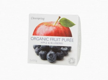 Clearspring Organic Apple & Blueberry Fruit Puree Pack of Two 100g