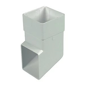 FloPlast RBS3W Square Line Downpipe Shoe - White 65mm
