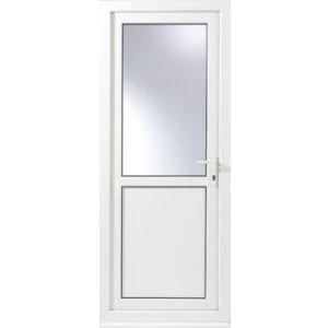 1 panel White PVCu Glazed Back door frame LH H2055mm W840mm