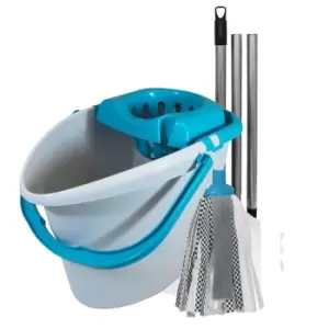Charles Bentley Brights Mop & Bucket Set - Blue