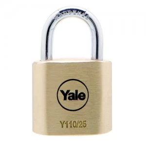 Yale 25mm Brass Padlocks - Pack of 2