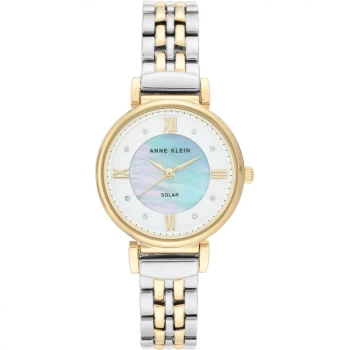 Anne Klein Pearl And Two-Tone Gold Solar Powered Dress Watch - AK-3631MPTT