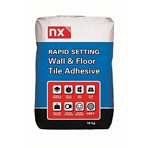 Norcros Rapid Setting Tile Adhesive Grey 10KG