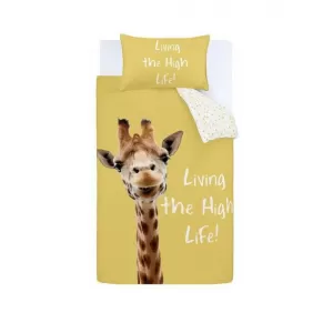 Catherine Lansfield Christmas Giraffe Easy Care King Size Duvet Cover Set