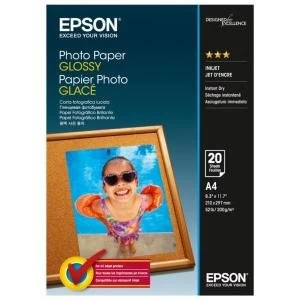 Epson A4 210 x 297mm Glossy Photo Paper 200g m2 20 Sheets