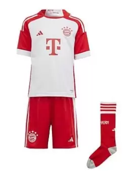 adidas Bayern Mini Kit 23/24 Home Full Kit - Red, Size 5-6 Years