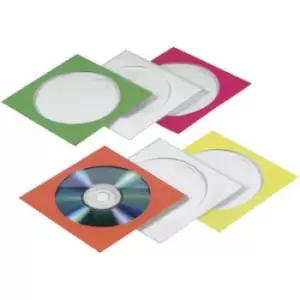 Hama CD box 1 CD/DVD/Bluray Paper Red, Green, Blue, Orange, Yellow 100 pc(s) (W x H x D) 125 x 125 x 1mm 78369