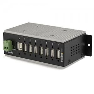 7 Port Ind USB 2.0 Hub ESD and 350W