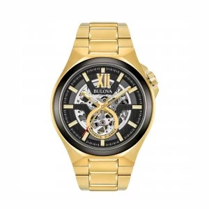Bulova Black and Gold 'Automatic' Automatic Watch - 98A178