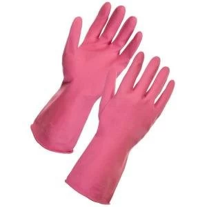 Supertouch Large Household Latex Gloves Pink 13353