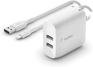 Belkin 2.4A Universal Wall Phone Tablet Charger 4 ft1.2m Micro USB Cable White