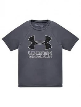 Urban Armor Gear Boys Childrens Tech Hybrid Printed Fill Short Sleeved T-Shirt - Grey/White Size M 9-10 Years