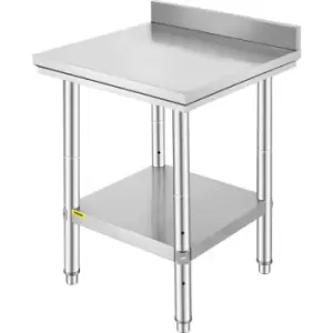 VEVOR Kitchen Catering Table Stainless Steel Work Table 24 x 24 x 31.5" Commercial Kitchen Prep Table Heavy Duty Prep Worktable Metal Work Table