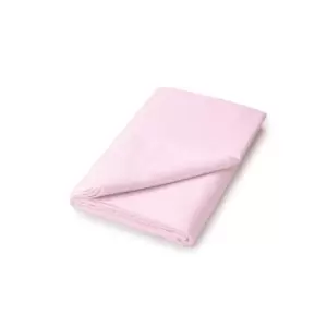 Helena Springfield Brushed Cotton Single Flat Sheet, Baby Pink