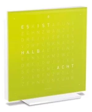 QLOCKTWO Touch Pure Lime Juice Table Clock