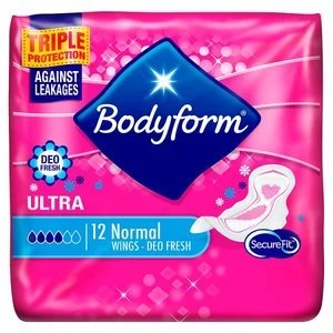 Bodyform Normal Wing Deo Fresh Scented Ultra Towels x 12