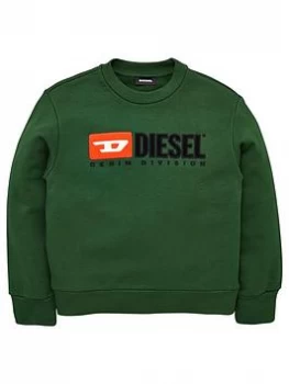 Diesel Boys Crew Logo Sweatshirt - Green, Size 16 Years