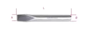 Beta Tools 34INOX 160 INOX Stainless Steel Flat Chisel 160mm 000340318