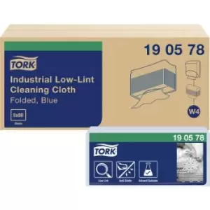 TORK Low-lint industrial cleaning cloths blue W4 190578