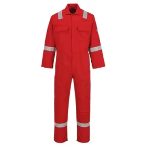 Biz Weld Mens Iona Flame Resistant Coverall Red Large 32"