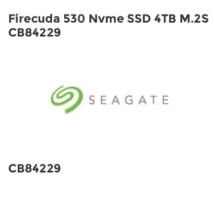 Firecuda 530 Nvme SSD 4TB M.2S CB84229