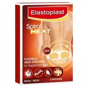 Elastoplast Spiral Heat Flexible Heat Patches for Back & Neck - 3 Patches