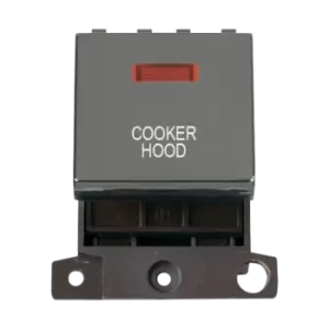 Click Scolmore MiniGrid 20A Double-Pole Ingot & Neon Cooker Hood Switch Black Nickel - MD023BN-CH