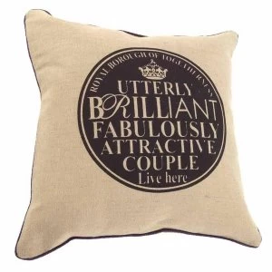Cushion Couple Plaque Print Inc Fill By Heaven Sends
