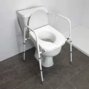 NRS Healthcare Mowbray Lite Toilet Frame & Seat - Width Adjustable - Flat-Pack