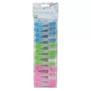 Jvl Prism Soft Touch Flower Design Pegs, Pack Of 20
