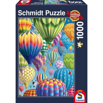 Colourful Balloons in the Sky Jigsaw Puzzle - 1000 Pieces